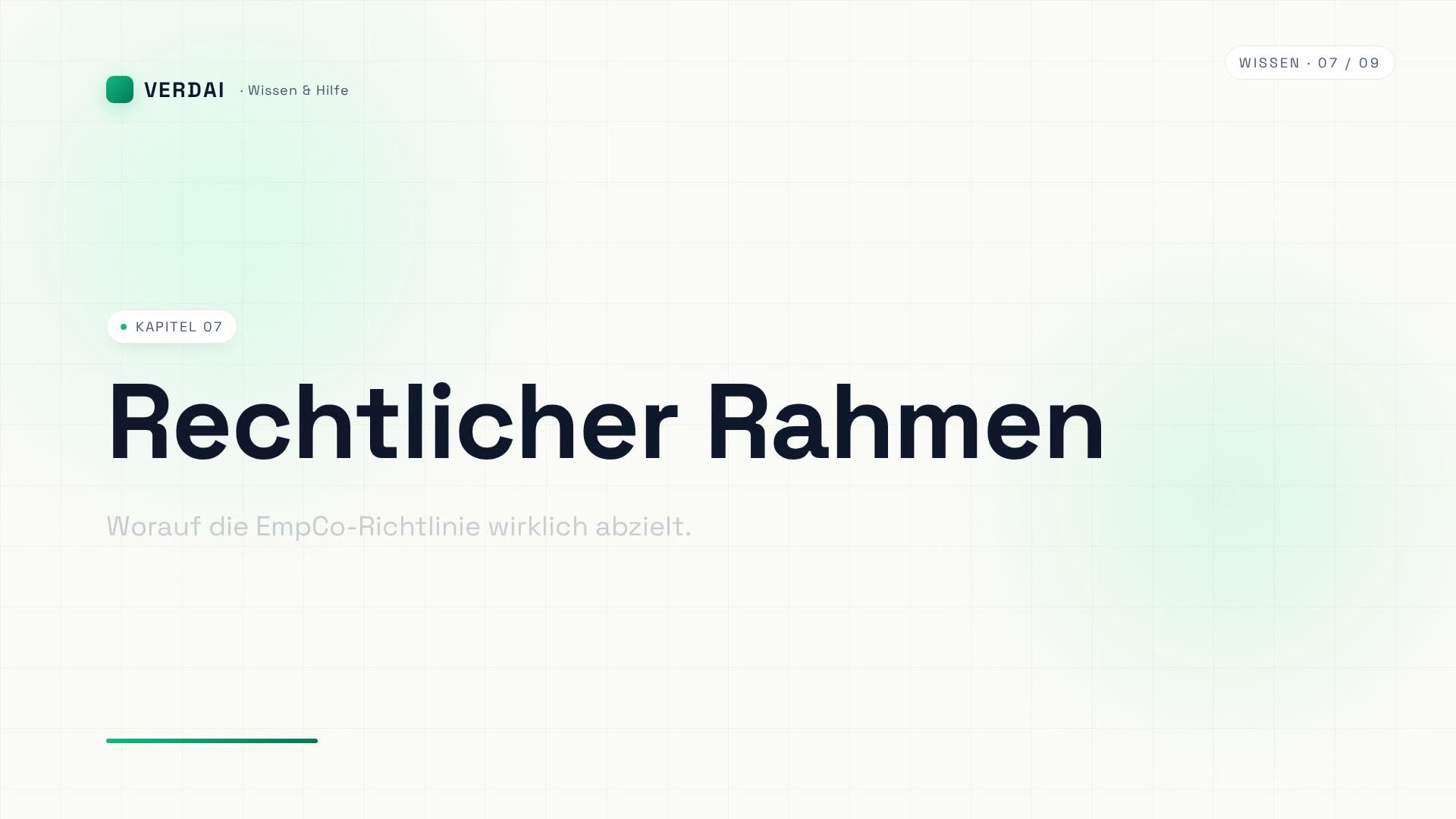 Vorschaubild für das Video: Rechtlicher Rahmen